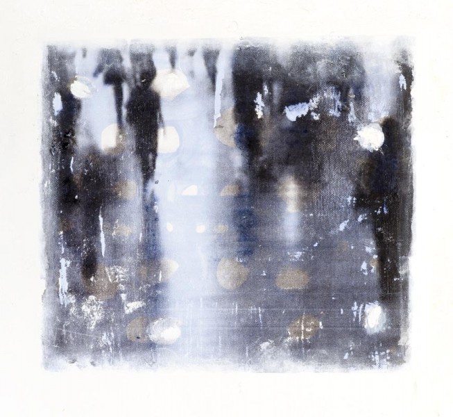 Sound of the city. Early morning. 25 cm.x 25 cm.