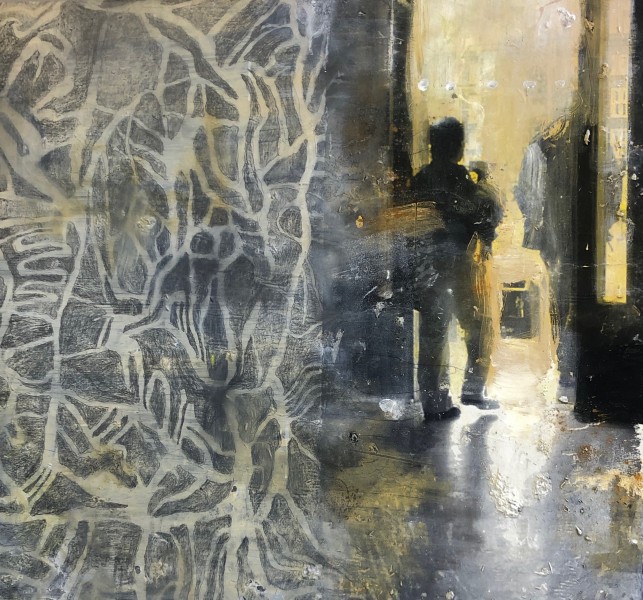 Roots & legs.    Vleugels en wortels.   remake 2020     90cm.  x 85 cm.