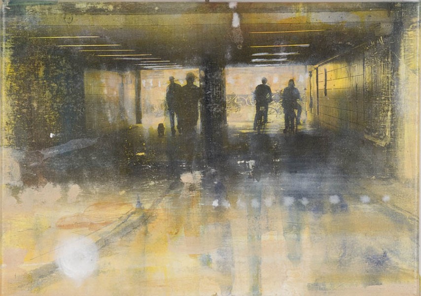 Delftse poort 2   25 cm x 22 cm 
In particulier bezit.